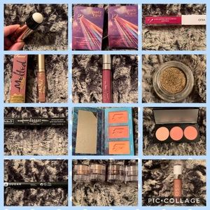 Blushes eyeshadow lipstick eyeliners highlighters